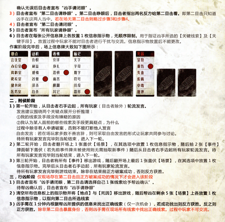 新版犯罪现场还原真相侦探桌游卡牌策略推理桌游卡牌