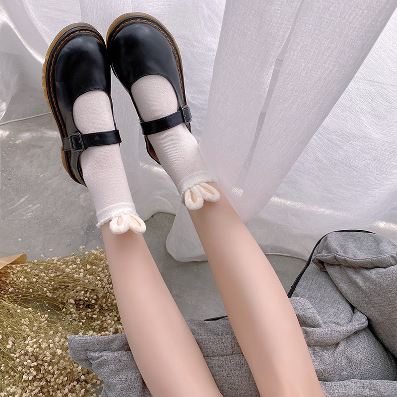 lolita袜子萝莉萝莉兔兔耳朵少女软妹日系洛丽塔可爱短袜