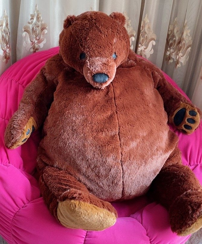 济南宜家国内代购恩格斯库格毛绒玩具大棕熊公仔抱抱熊毛绒