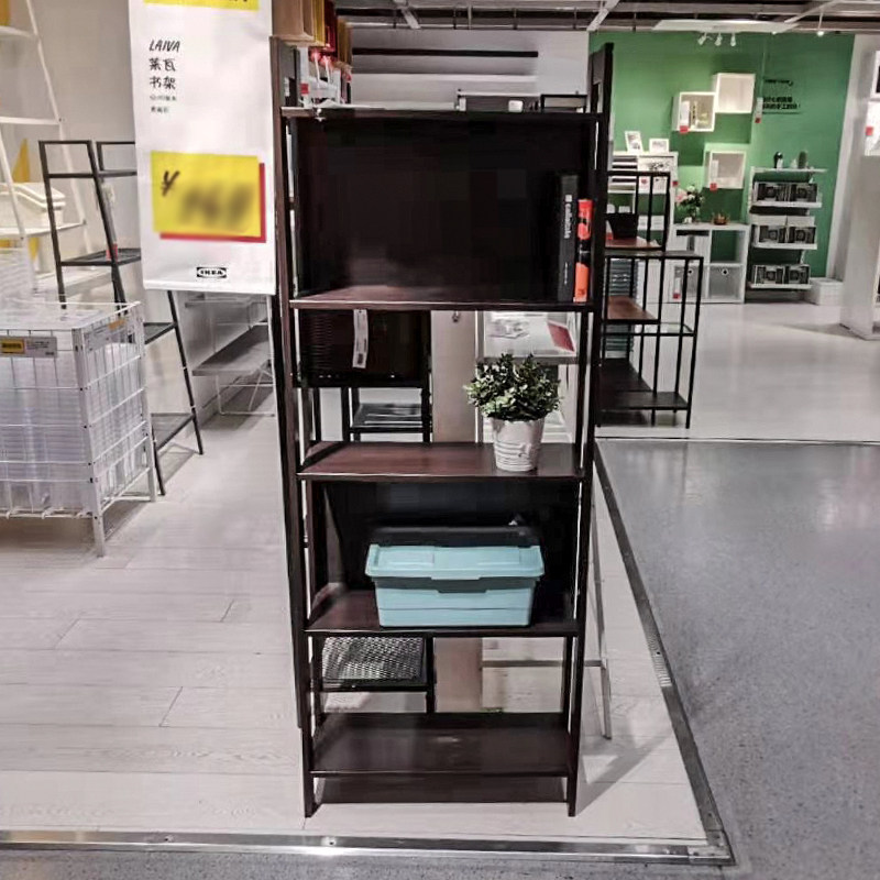 ikea宜家家居国内代购莱瓦书架/书柜黑褐色储物收纳柜子文件济南