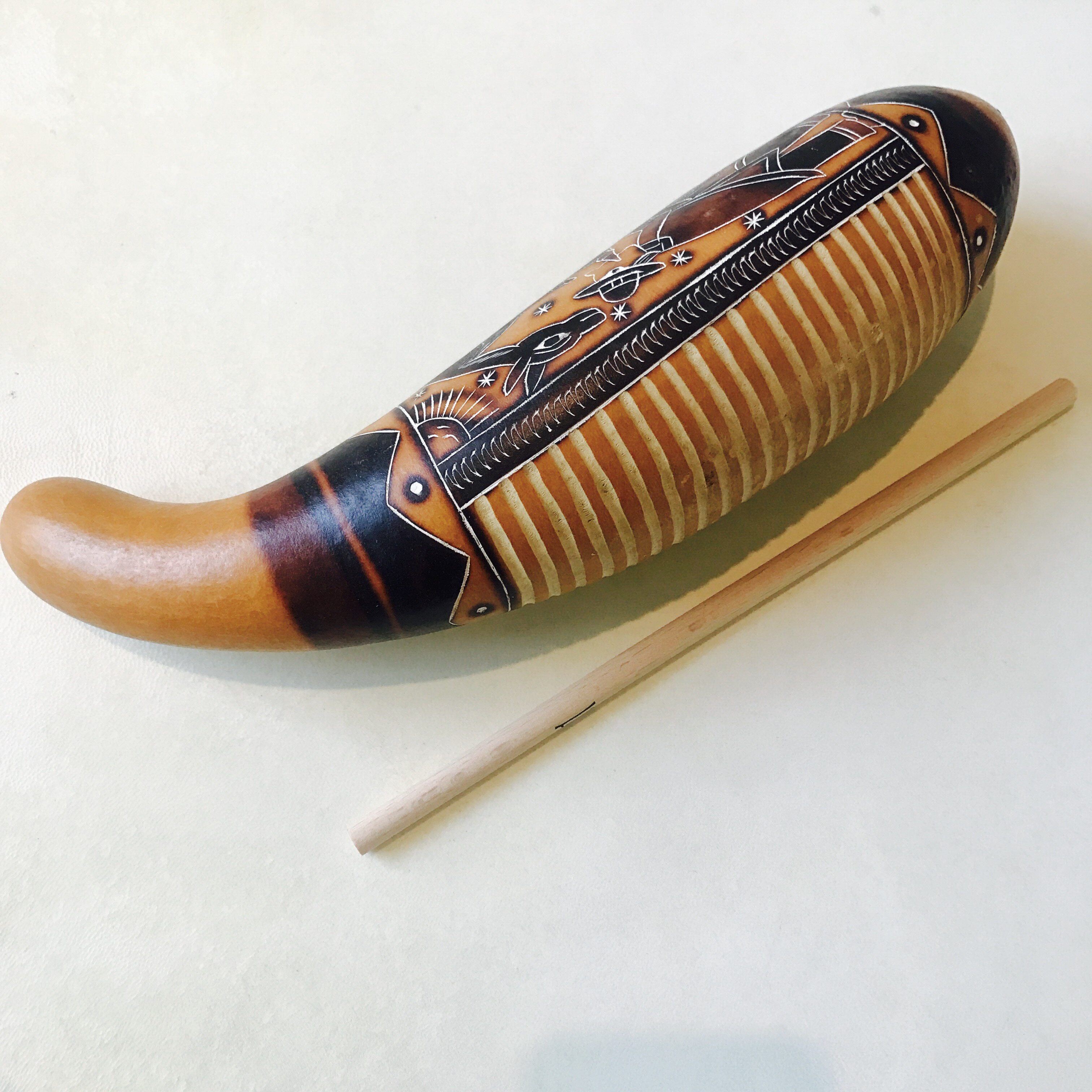 德瑞乐器terre秘鲁葫芦锯琴溪水水葫芦流水guiro其它西洋乐器