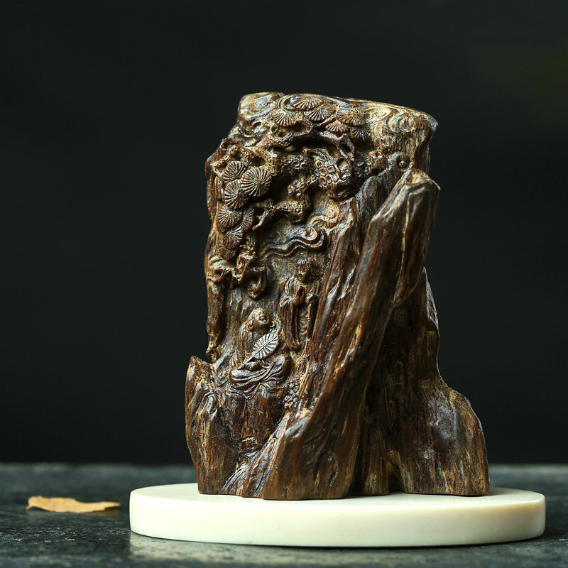 骨灰玩家收藏正宗保真越南芽庄奇楠沉香摆件木雕