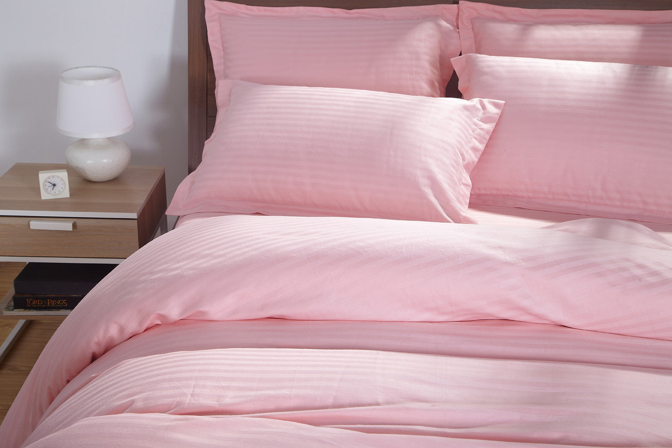 纯棉素色单人双人被套宾馆酒店天蓝1cm贡缎条全棉纯色被罩可定做