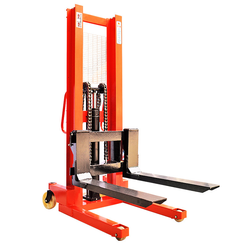 叉车牛力手动升高装卸卸车液压堆高车托盘1吨液压装卸车