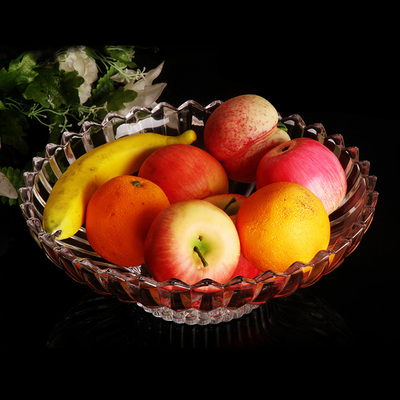 莱文大号水晶玻璃果盘现代客厅创意干果水果盘子结婚果盆