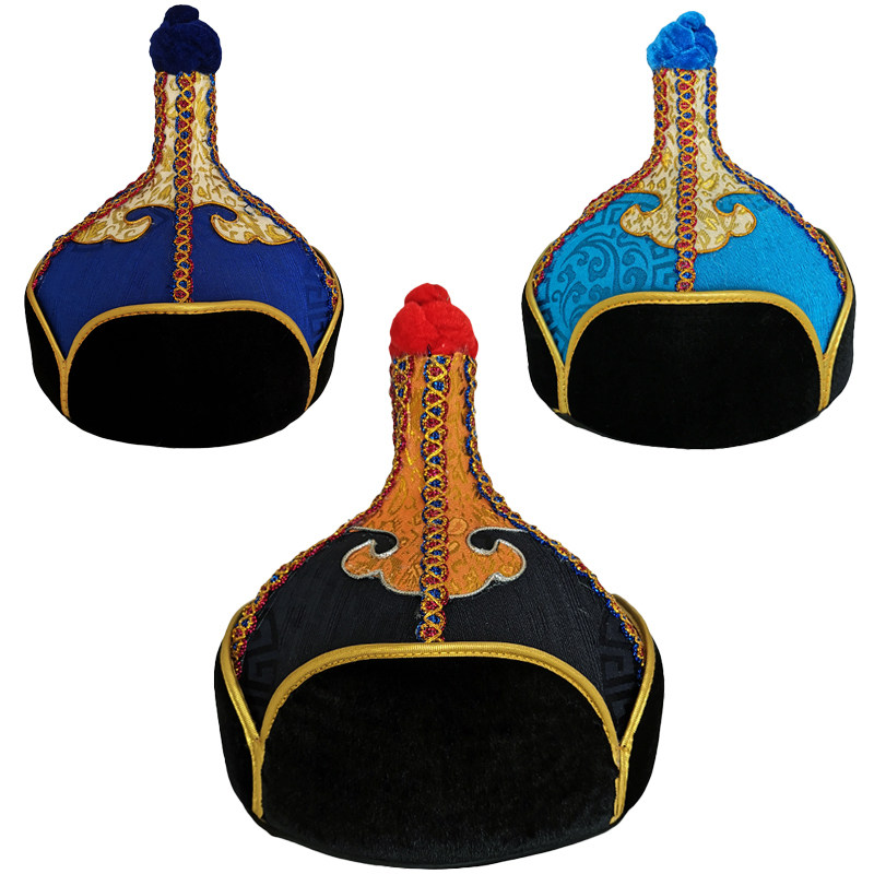 蒙古帽子男士成人新款民族风舞台表演配饰演出帽子