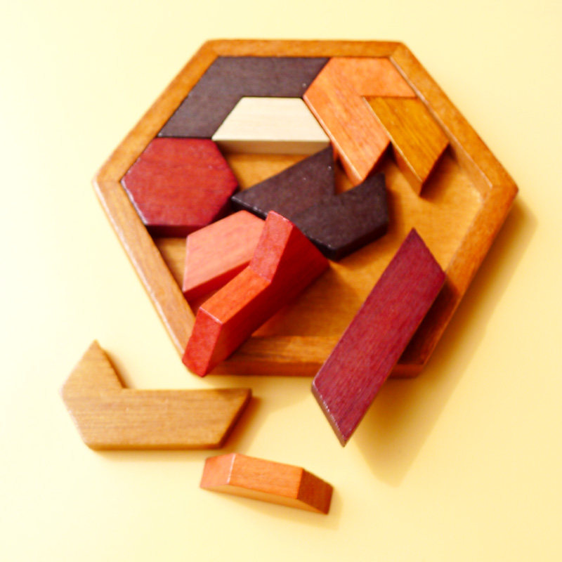 木制十一巧板异形积木拼图立体拼盘儿童智力智力解题