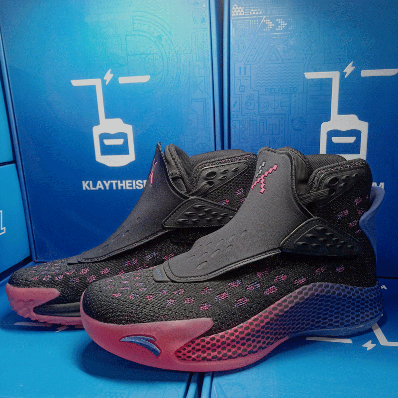 球鞋现货正品安踏篮球汤普森5代小狗高帮运动鞋篮球鞋