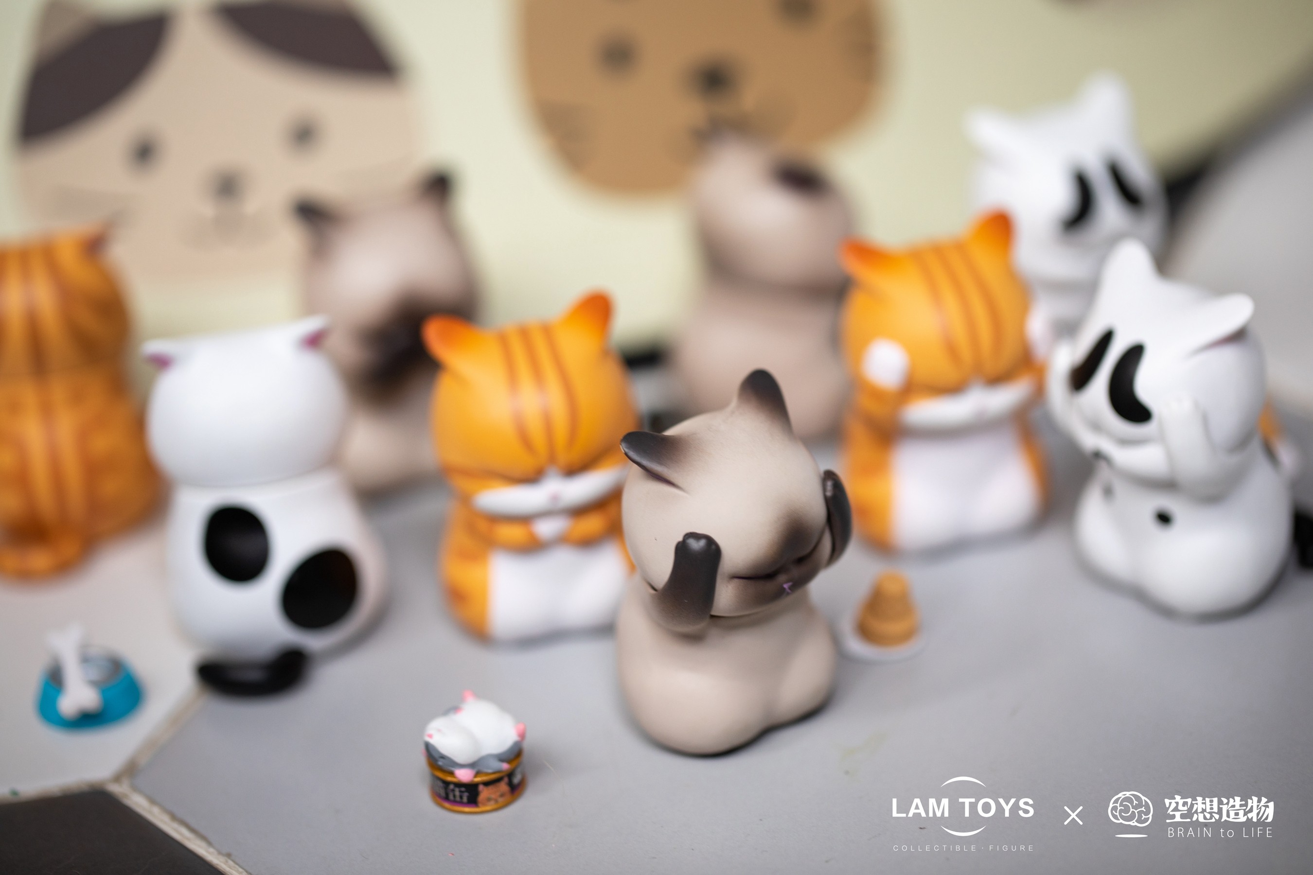 正版空想造物&不二马大叔苦恼小猫人气萌物盲盒手办创意礼品摆件