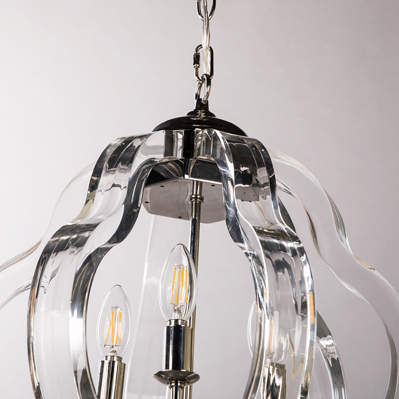 美式吊灯简约轻奢桃心亚克力吊灯个性别墅客厅高档卧室特色吊灯