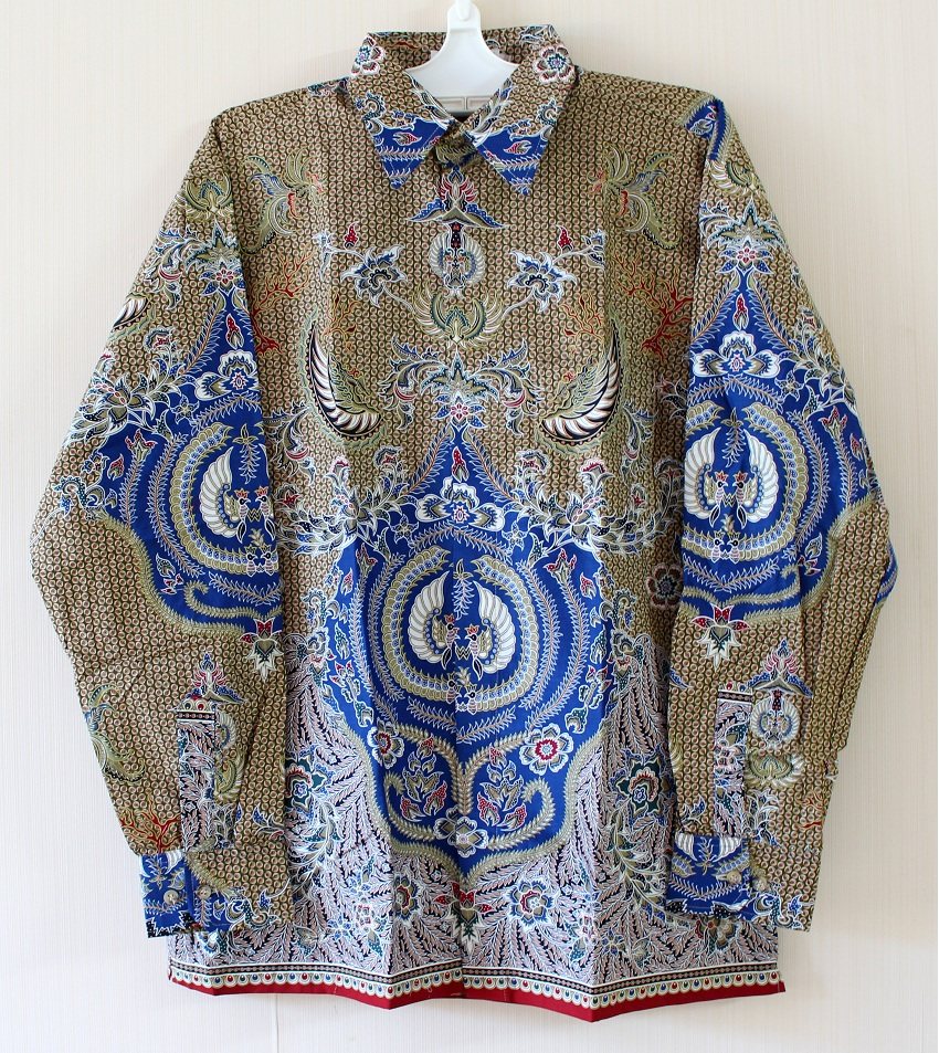 印尼衬衣xl表演节日巴迪进口男装休闲中年衬衫