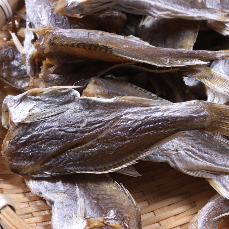 潮汕特产小黄黄鱼干货海鱼小鱼新鲜去头晒干鱼干