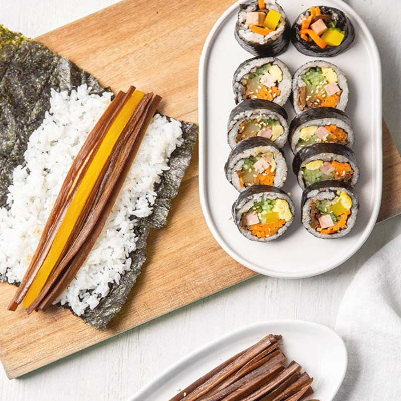 韩国进口小菜寿司萝卜条小包装紫菜包饭牛蒡腌制