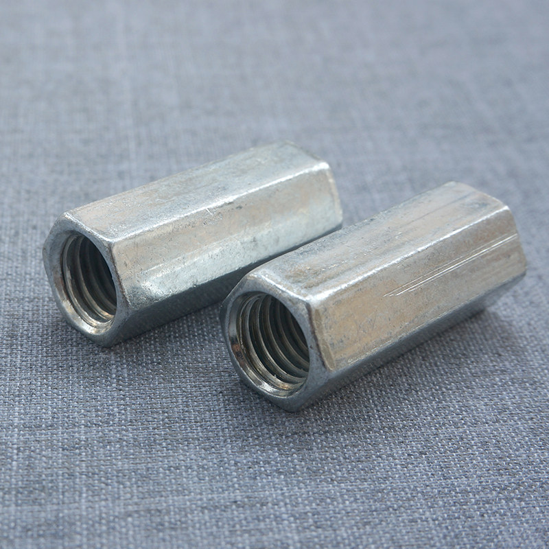 接头镀锌通孔六角螺母双内连接螺帽丝杆m6m8m10m12其它紧固件