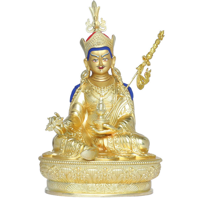 莲花供奉莲师7寸5寸用品佛具密宗花生藏传摆件