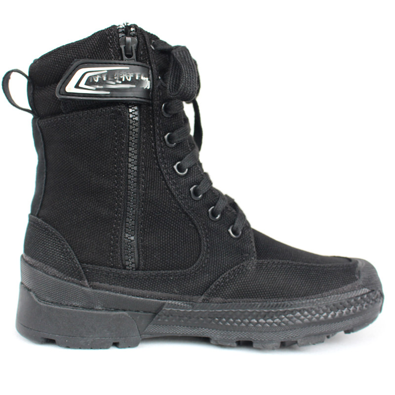 1137强步高帮作训鞋单鞋男防滑黑色户外防水耐磨解放鞋