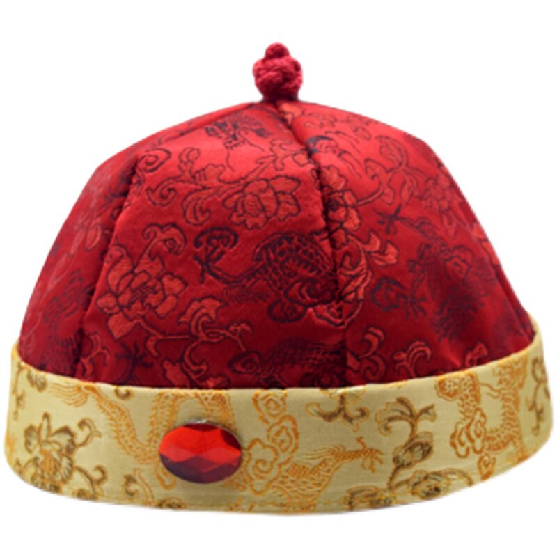 帽子儿童唐装皇帝男童节日礼服宝宝阿哥老北京帽子