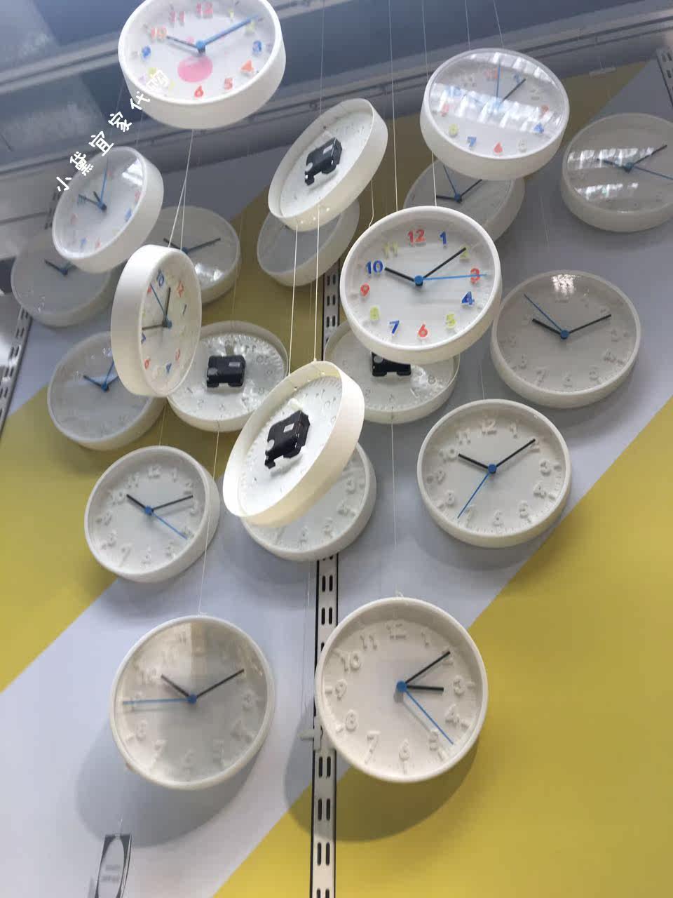 宜家钟石英北欧简约石英静音ikea钟表装饰时钟挂钟