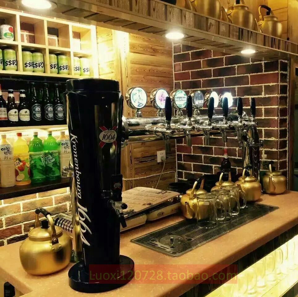 酒炮3l新款发光高档啤酒酒吧酿酒啤酒塔不锈钢酒架