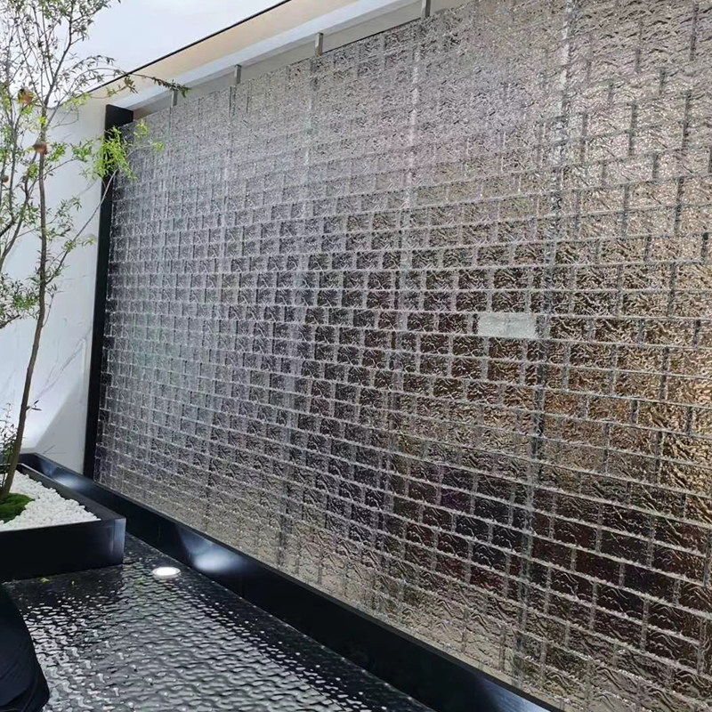 玻璃砖透明方形彩色热熔气泡磨砂实心玄关卫生间隔断墙定制水晶砖