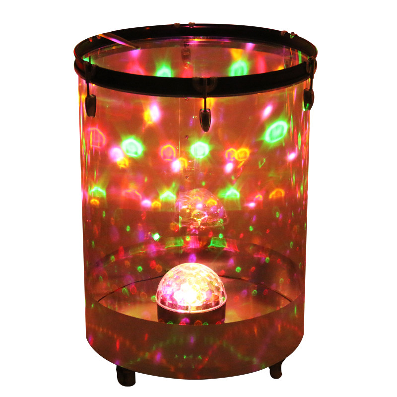 水鼓鼓舞飞花花鼓声控水晶七彩激光鼓水演出堂鼓