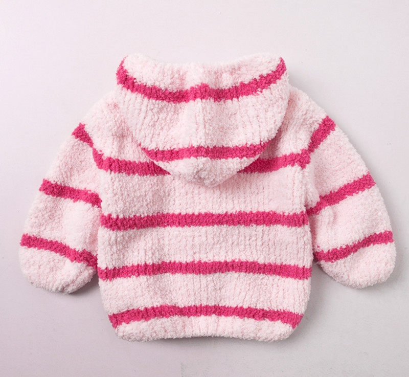 davebella正品春秋秋冬童装雪尼尔毛衣新生儿开衫婴儿普通外套