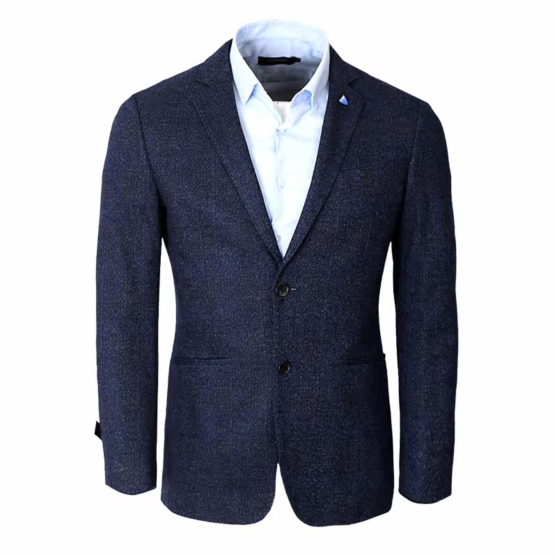 毛料虎都西服冬季中年商务免烫羊毛单件单西西服