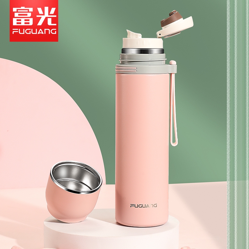富光保温杯大容量学生简约不锈钢水壶男便携带杯盖保温杯