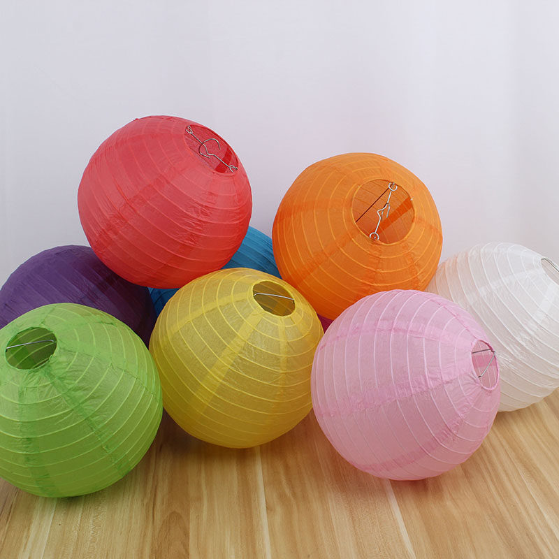 灯笼彩色纸灯挂饰儿童diy手工绘画折叠灯罩灯笼