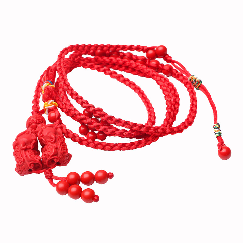 不褪色本命年安岁红绳月石缘腰链女虎年转运编织红腰其它首饰