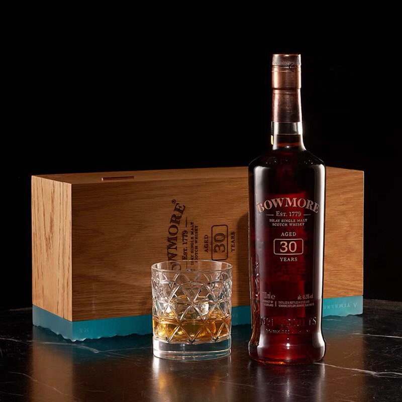 bowmore波摩30年英国苏格兰单一麦芽威士忌光刻机礼盒威士忌