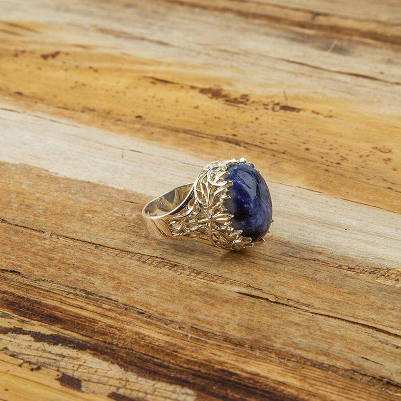 海外代购elven手作精灵生命树天然青金金石9月戒指手链定制