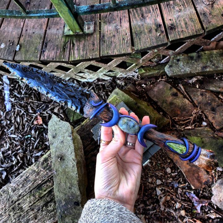 美国代购moon手作月亮石刀拉长长石烟熏石英其它