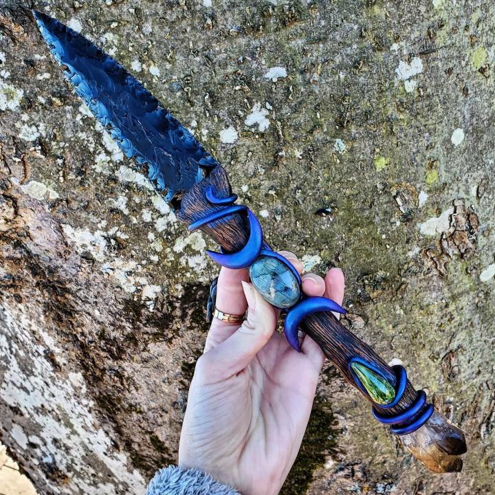 美国代购moon手作月亮石刀拉长长石烟熏石英其它