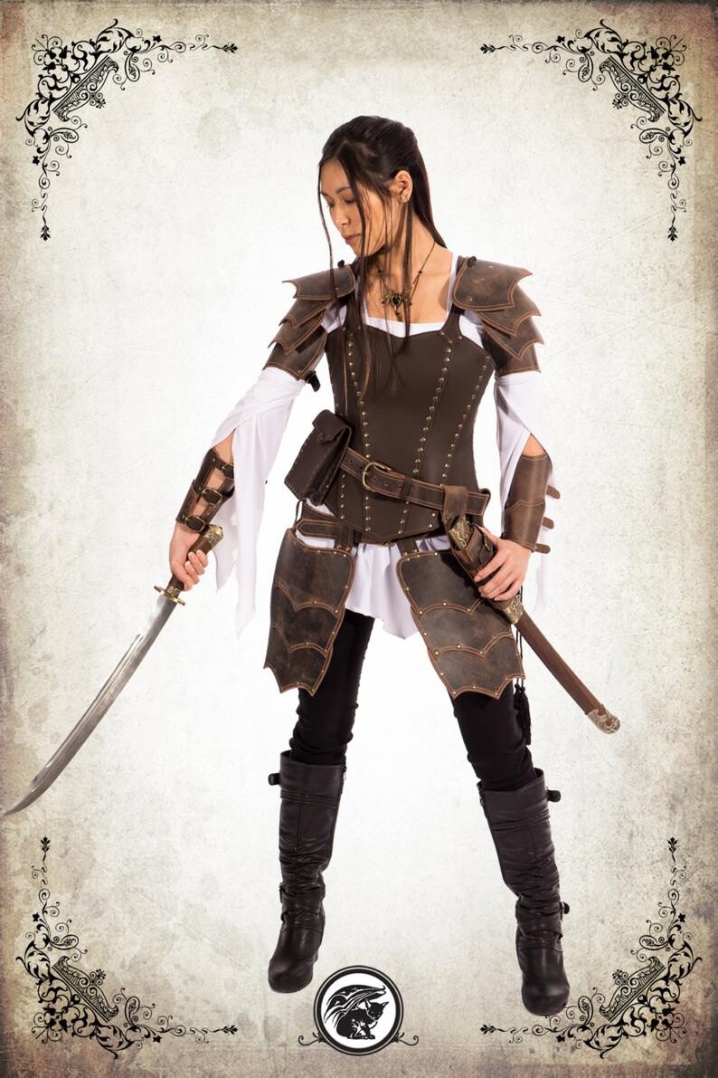 加拿大代购armor手作复古中世纪冒险家皮革盔甲角色扮演cosplay配件