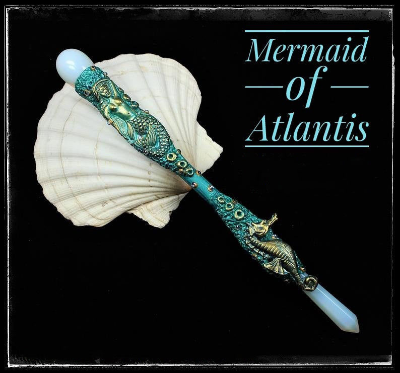 英国代购mermaid手作华丽亚特兰蒂斯美人鱼水晶海马灵性其它