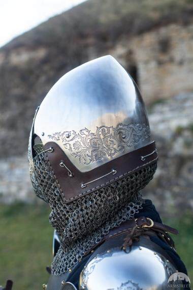 helm乌克兰代购手作特别仿古威武锁甲不锈钢头盔cosplay配件