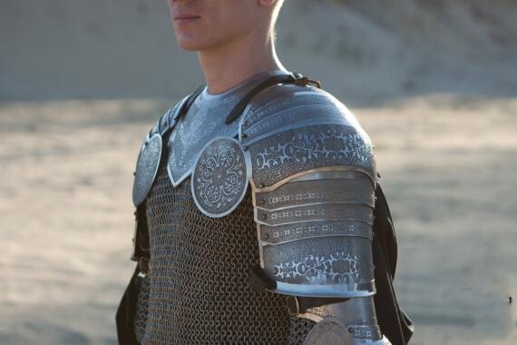 gorget乌克兰代购手作特别复古不锈钢肩甲护喉骑士cosplay配件