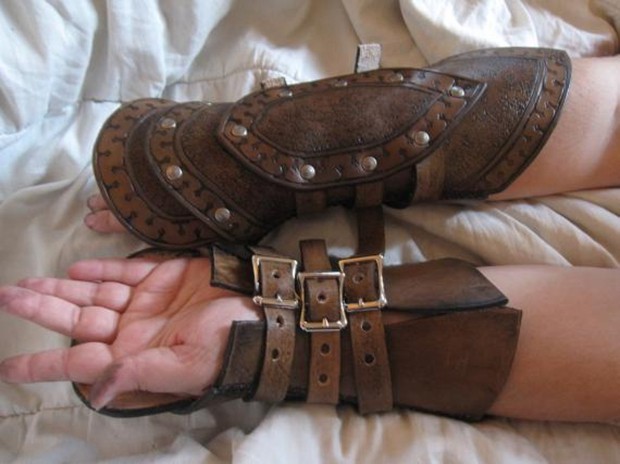 美国代购gauntlets手作皮革护腕护手护臂cosplay演出服饰