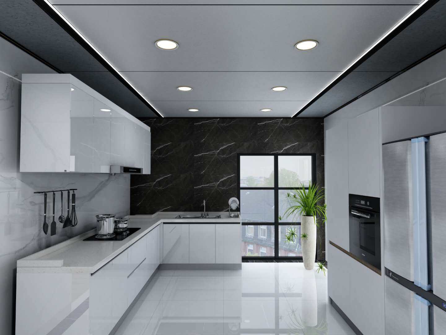 吊顶集成蜂窝大板全屋铝扣板厨卫阳台客厅办公室扣板模块