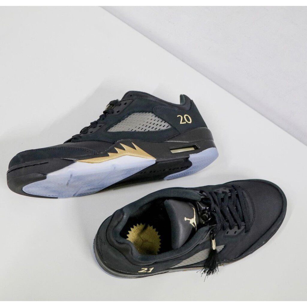 airjordanlowaj5wings黑金低帮翅膀男女女篮篮球鞋