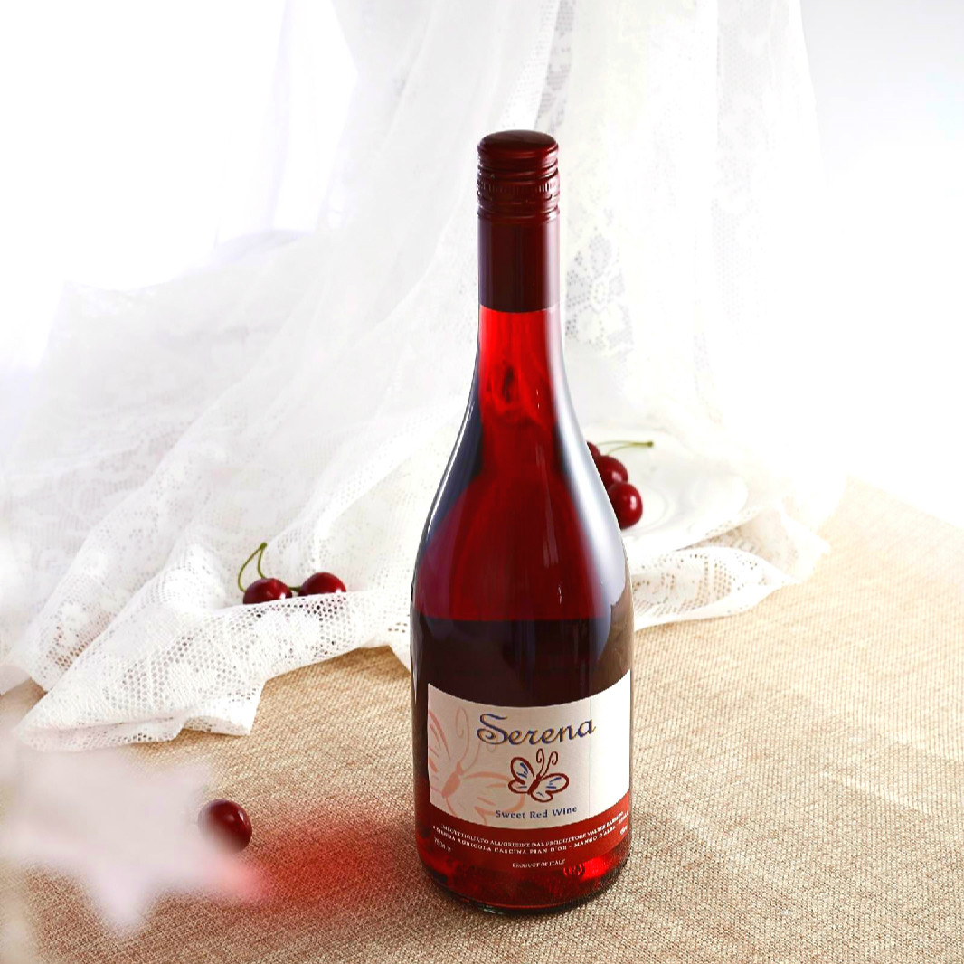 美少女的醉爱!花蝴蝶酒意大利微气泡甜桃红葡萄酒低度微甜红酒