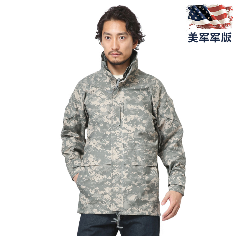 美军版原品公发ECWCS 二代冲锋衣男士ACU迷彩GTX防水军迷夹克外套