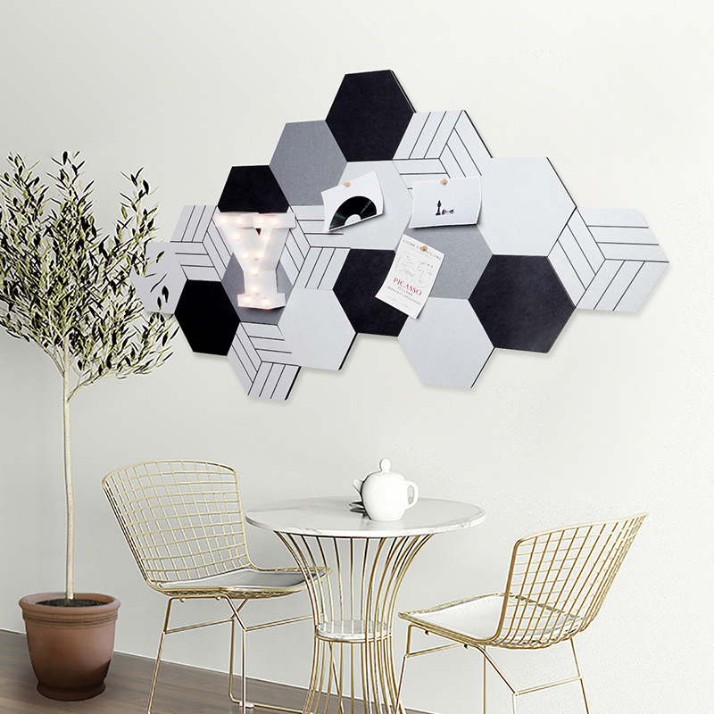 北欧几何几何美美学六边形毛毡板软木板照片留言板软木板