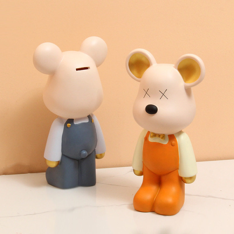 暴力熊摆件手办客厅网红存钱大号落地卡通储蓄罐装饰摆件