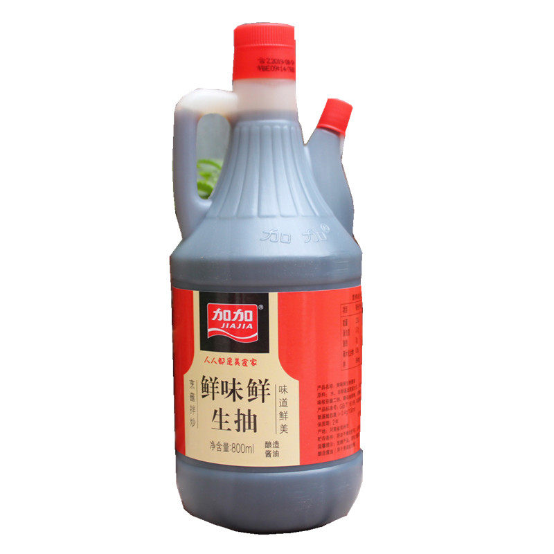 加加鲜味鲜生800ml桶装酱油烹蘸拌炒美味生抽酱油