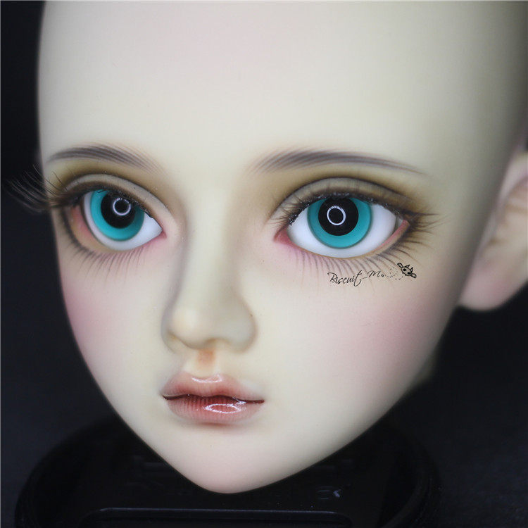 bjd娃娃眼睛346分绿色蓝绿玻璃眼球1214mm16mm黑瞳bjd娃娃