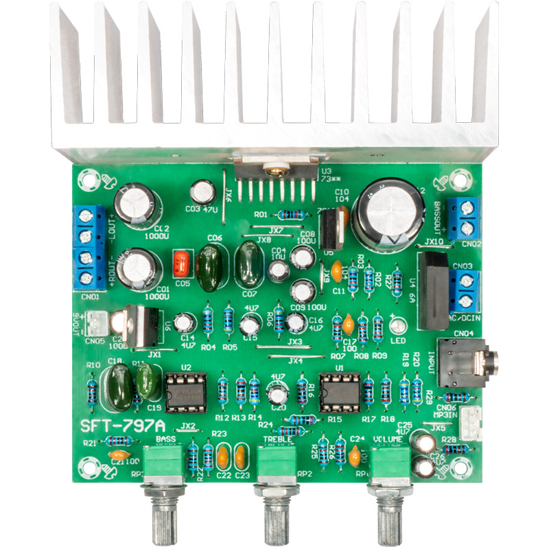 功放tda737912v直流电源64w单电源声道立体低音炮功放板