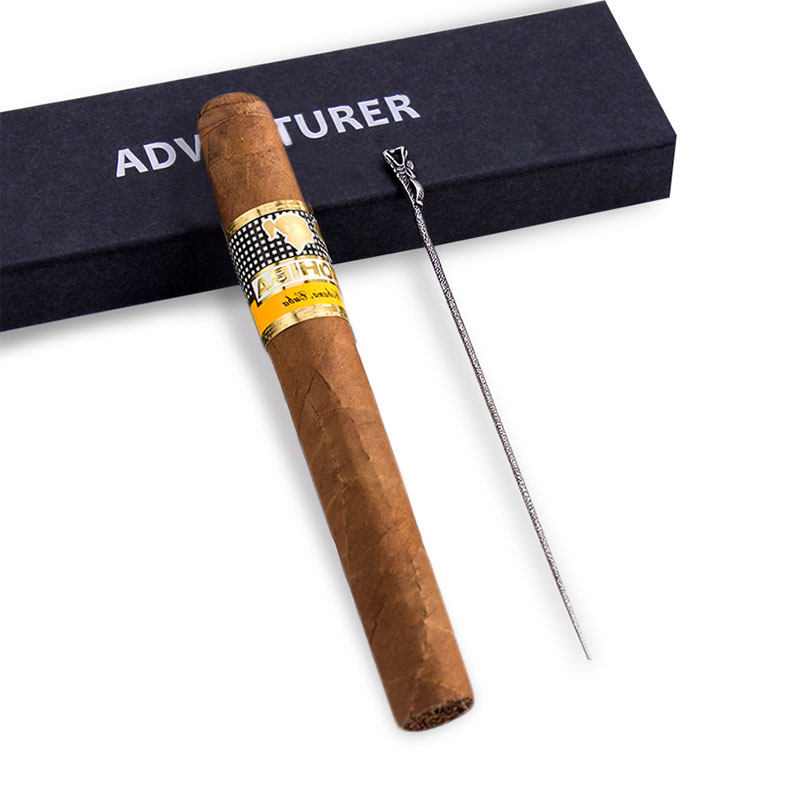 adventurer冒险家白铜龙雕雪茄通烟器雪茄针雪茄通气针疏通松烟针