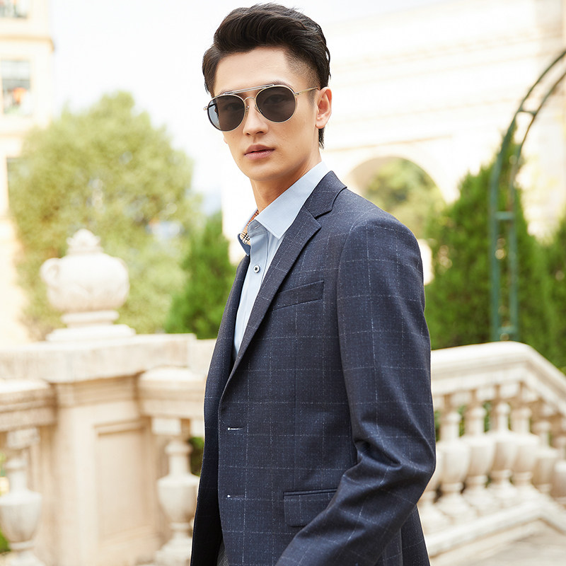 外套busen步森森春秋季男士休闲潮流小西西装西服